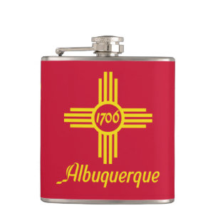 Flagge von Albuquerque, New Mexico Hip Flask Flachmann