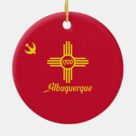 Flagge von Albuquerque (New Mexico) Keramik Ornament