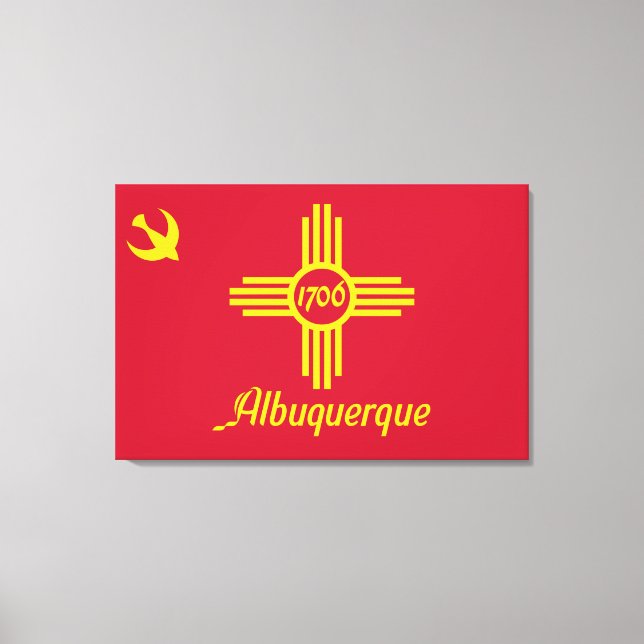 Flagge von Albuquerque (New Mexico) Leinwanddruck (Vorderseite)
