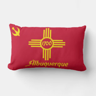 Flagge von Albuquerque, New Mexico Lumbar Pillow Lendenkissen