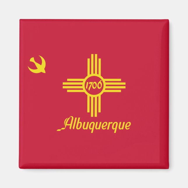 Flagge von Albuquerque (New Mexico) Magnet (Vorne)