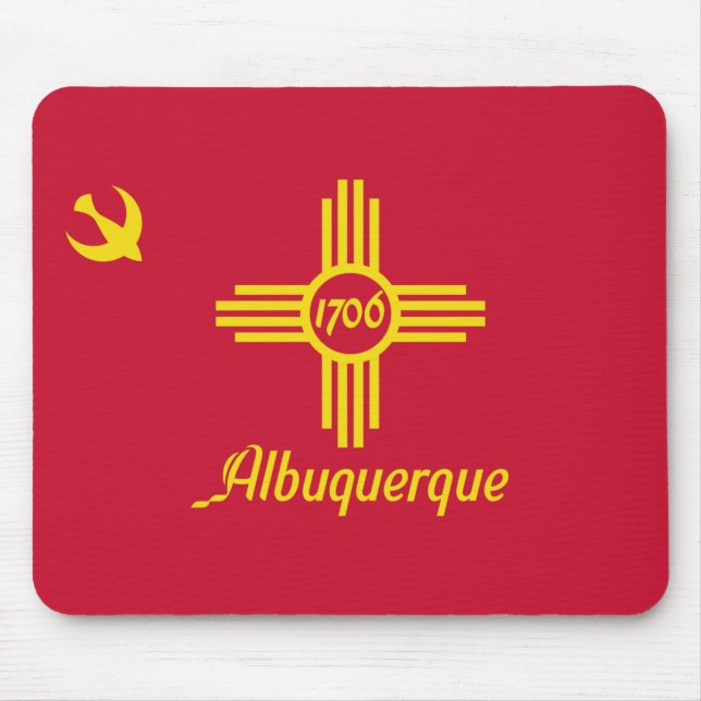 Flagge von Albuquerque (New Mexico) Mousepad (Vorne)