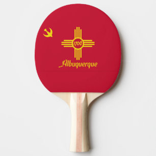 Flagge von Albuquerque, New Mexico Ping Pong Paddl Tischtennis Schläger