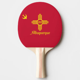 Flagge von Albuquerque, New Mexico Ping-Pong Paddl Tischtennis Schläger