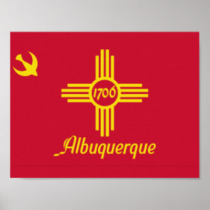 Flagge von Albuquerque, New Mexico Poster
