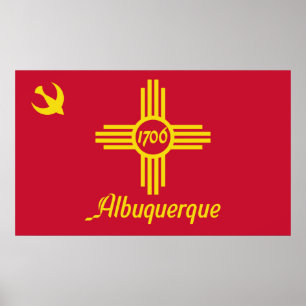 Flagge von Albuquerque (New Mexico) Poster