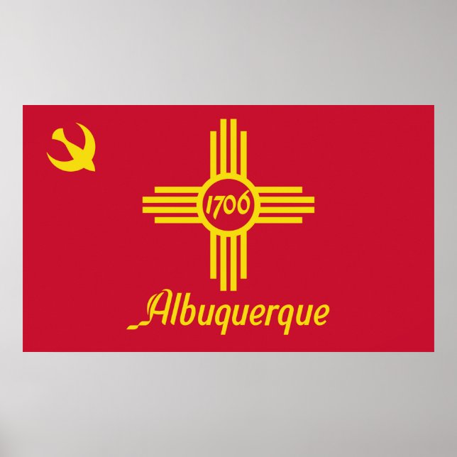 Flagge von Albuquerque (New Mexico) Poster (Vorne)