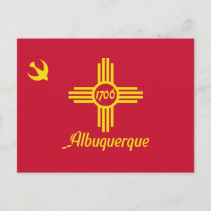 Flagge von Albuquerque (New Mexico) Postkarte