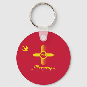 Flagge von Albuquerque, New Mexico Schlüsselanhäng Schlüsselanhänger