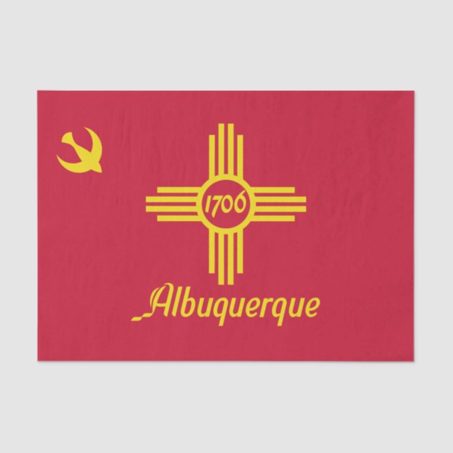 Flagge von Albuquerque (New Mexico) Seidenpapier (Vorderseite)