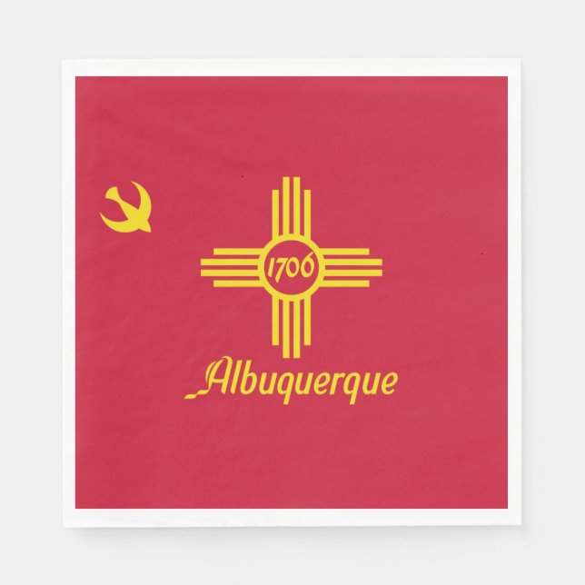 Flagge von Albuquerque (New Mexico) Serviette (Vorderseite)