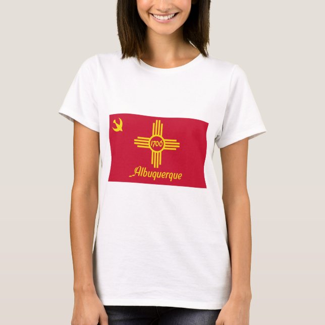 Flagge von Albuquerque (New Mexico) T-Shirt (Vorderseite)