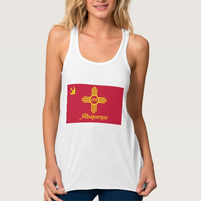 Flagge von Albuquerque (New Mexico) Tank Top (Vorderseite)