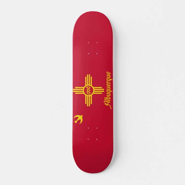 Flagge von Albuquerque, New Mexiko Skateboard (Vorne)