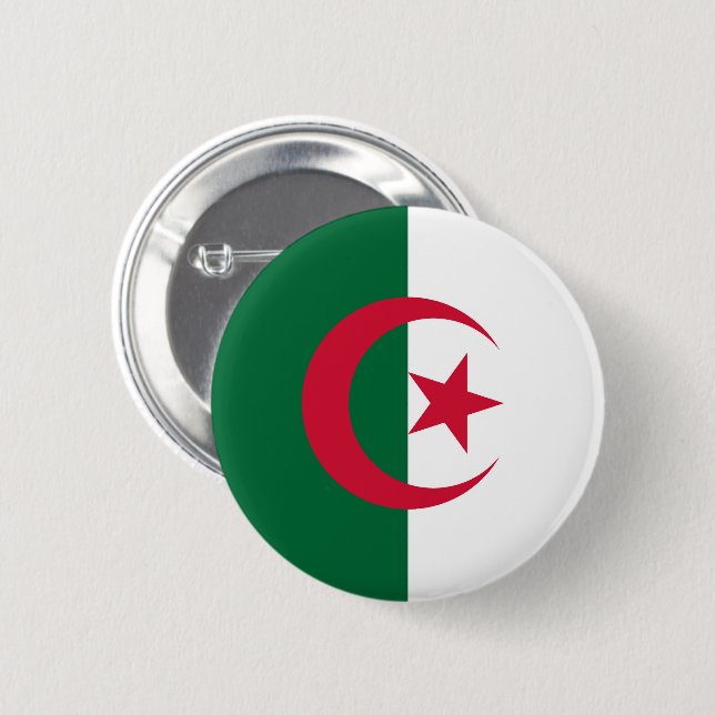 Flagge von Algerien  Button (Vorne & Hinten)
