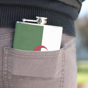 Flagge von Algerien Flachmann