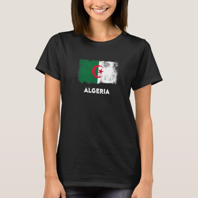 Flagge von Algerien   T-Shirt (Vorderseite)