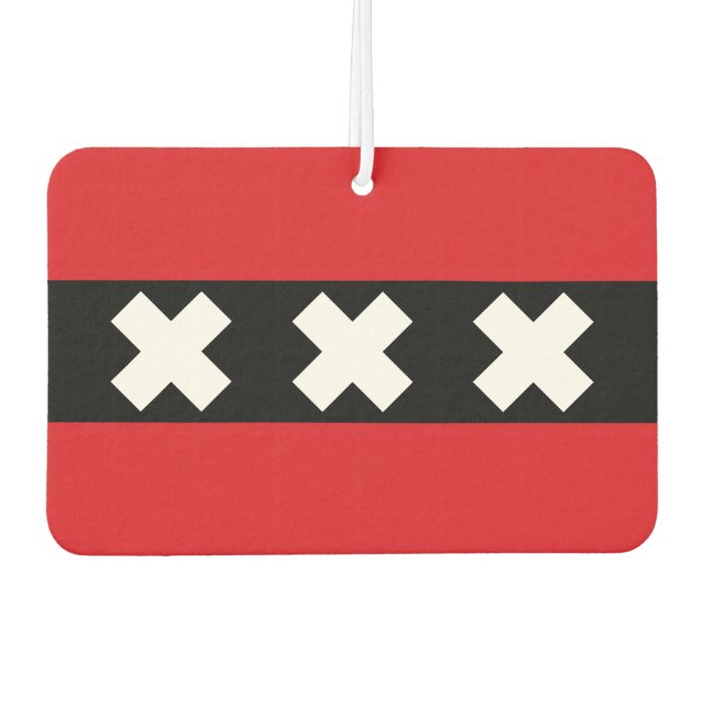 Flagge von Amsterdam Air Freshener Autolufterfrischer (Vorderseite)