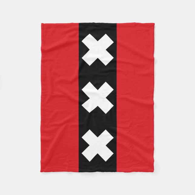 Flagge von Amsterdam, die Niederlande Fleecedecke (Vorderseite)
