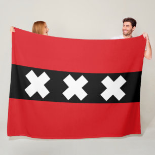 Flagge von Amsterdam Fleecedecke