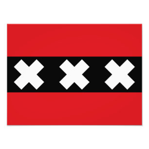 Flagge von Amsterdam Fotodruck