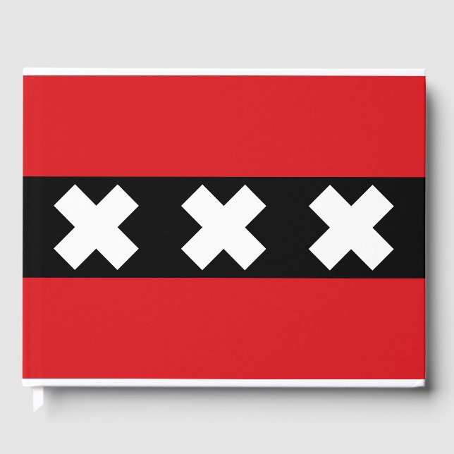 Flagge von Amsterdam Gästebuch (Vorderseite)