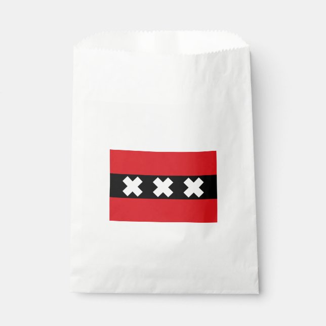 Flagge von Amsterdam Geschenktütchen (Vorderseite)