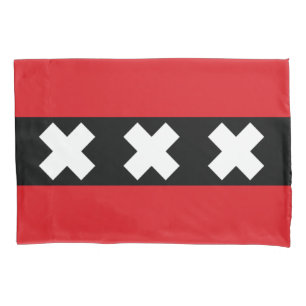 Flagge von Amsterdam Kissenbezug