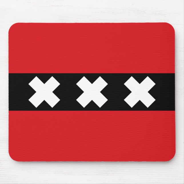 Flagge von Amsterdam Mousepad (Vorne)