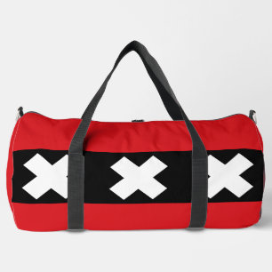Flagge von Amsterdam, Niederlande Duffle Bag