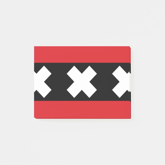 Flagge von Amsterdam Post-it Klebezettel (Vorderseite)