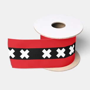 Flagge von Amsterdam Satinband