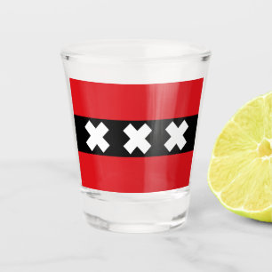 Flagge von Amsterdam Schnapsglas