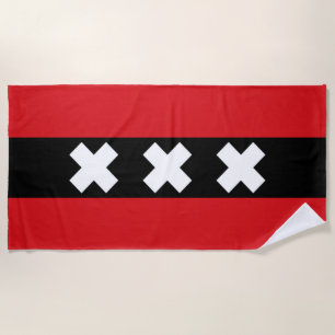 Flagge von Amsterdam Strandtuch