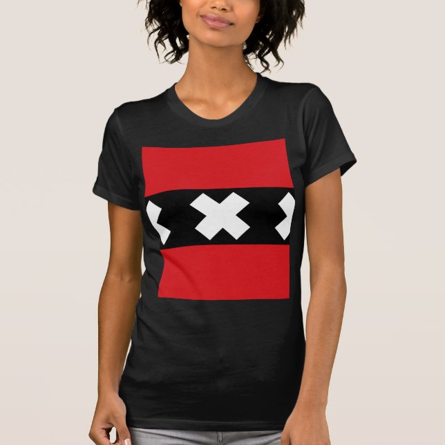 Flagge von Amsterdam T-Shirt (Vorderseite)