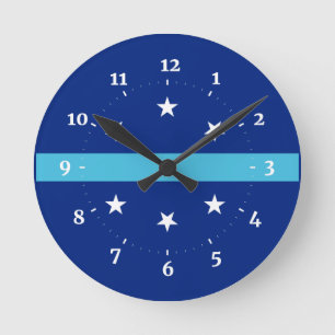 Flagge von Anaheim, Kalifornien Runde Wanduhr