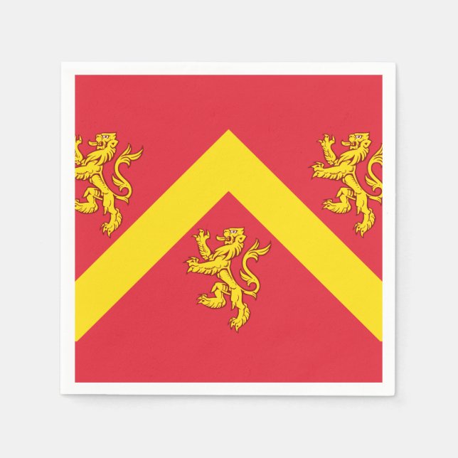 Flagge von Anglesey Napkins Serviette (Vorderseite)