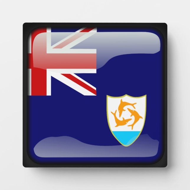 Flagge von Anguilla Fotoplatte (Vorderseite)