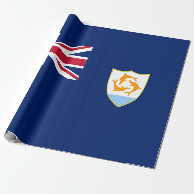 Flagge von Anguilla (Karibik) Geschenkpapier (Ungerollt)
