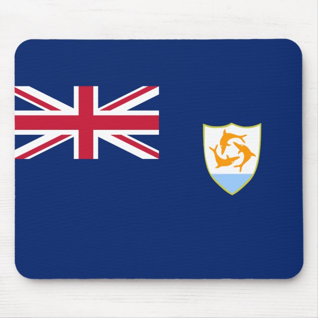 Flagge von Anguilla (Karibik) Mousepad (Vorne)