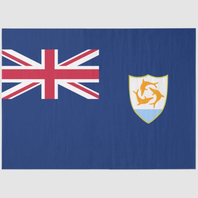Flagge von Anguilla (Karibik) Seidenpapier (Vorderseite)