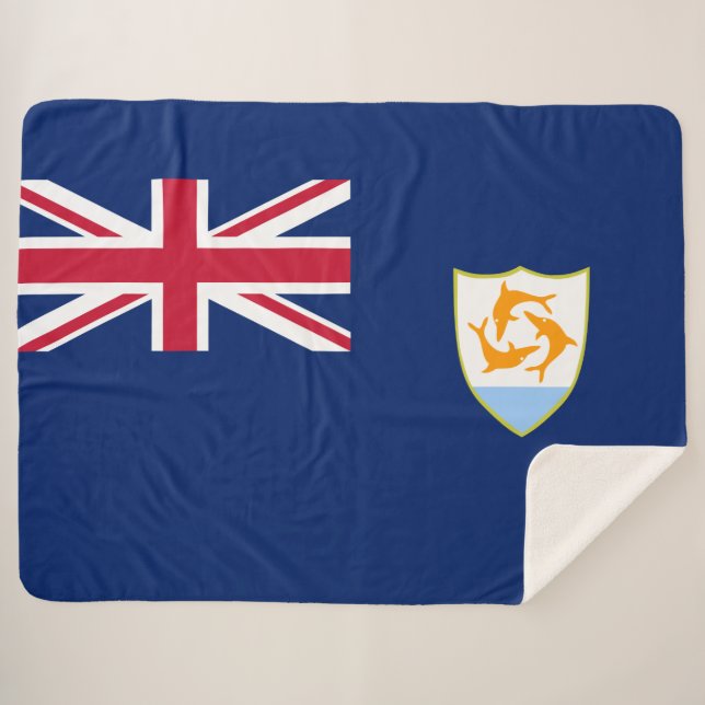 Flagge von Anguilla (Karibik) Sherpadecke (Vorderseite (Horizontal))