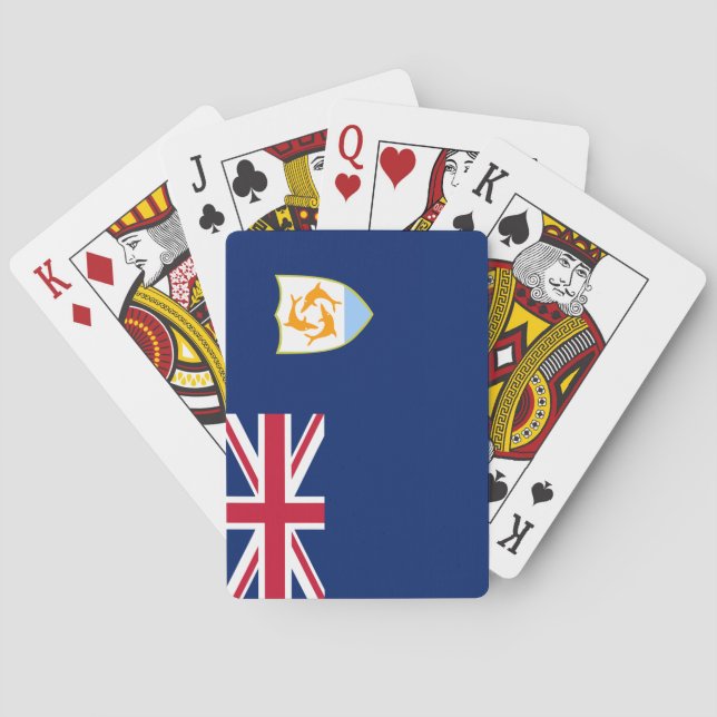 Flagge von Anguilla (Karibik) Spielkarten (Rückseite)