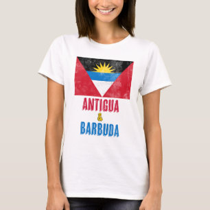 Flagge von Antigua & Barbuda Grunge/"Distressed" L T-Shirt