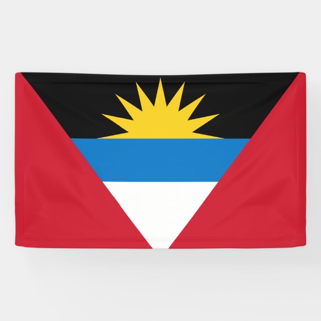 Flagge von Antigua und Barbuda Banner (Horizontal)