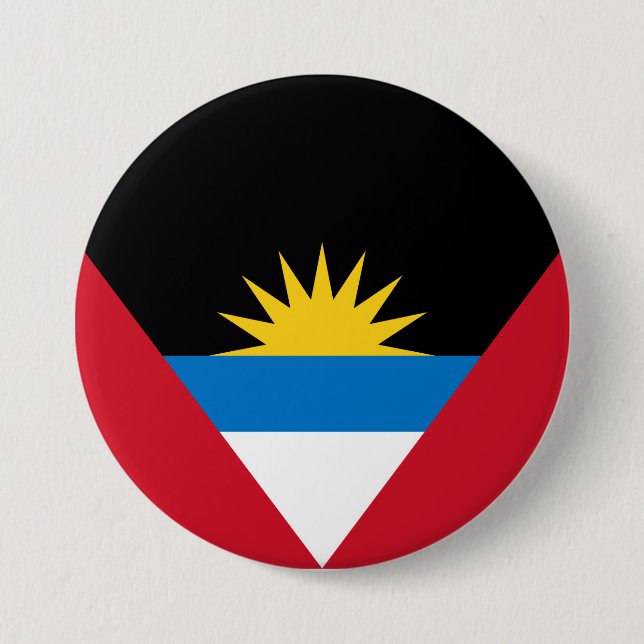 Flagge von Antigua und Barbuda Button (Vorderseite)