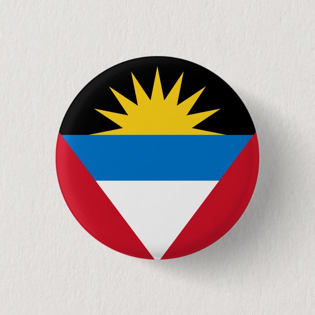 Flagge von Antigua und Barbuda Button (Vorderseite)