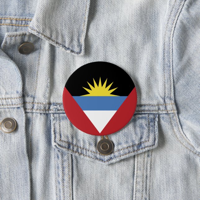 Flagge von Antigua und Barbuda Button (Beispiel)