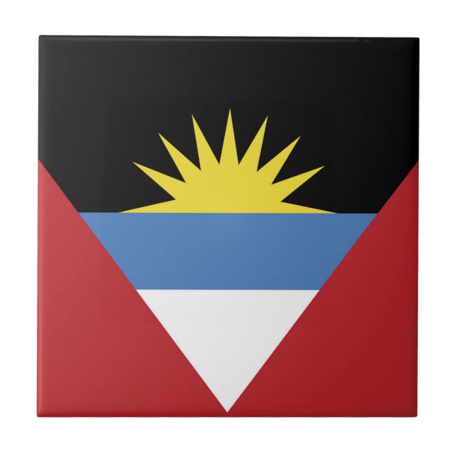 Flagge von Antigua und Barbuda Fliese (Vorderseite)