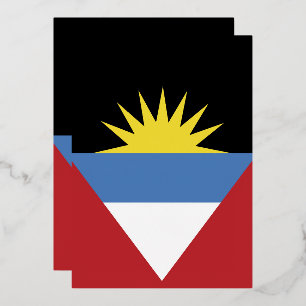 Flagge von Antigua und Barbuda Folieneinladung